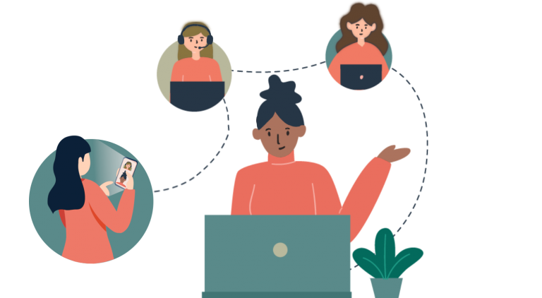 Illustration online meeting