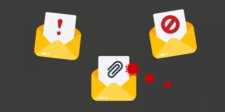 Illustration spam fake emails